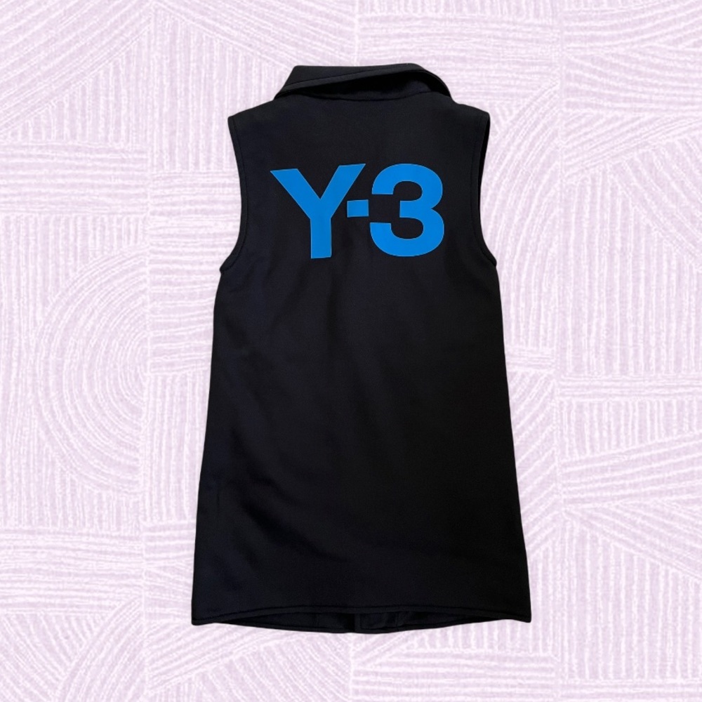 🖤 EUC🖤 Y-3 Girl's  Black Long Asymetrical Zip Vest